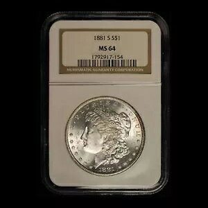 1881-S $1 ���[�K�� �V���o�[ �_���[ NGC MS64 - �������� �č�
