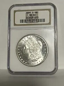 1880-S ���[�K�� �V���o�[ �h�� NGC MS64