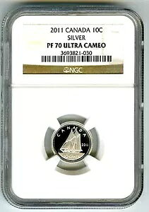 2011 �J�i�_ �V���o�[ �v���[�t 10 �Z���g NGC PF70 UCAM �_�C�� �X�[�p�[ ���A �m���Ă���̂� 5 �̂�