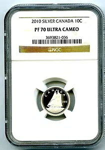 2010 �J�i�_ �V���o�[ �v���[�t 10 �Z���g NGC PF70 UCAM �_�C�� �X�[�p�[ ���A ���m 7 �̂�