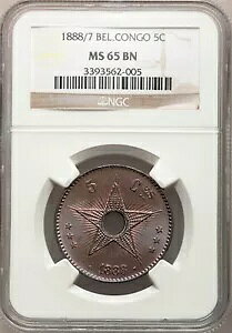 RSR - 1888/7 5c NGC MS 65 BN