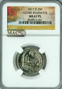 2017 D �I�U�[�N�X ���o�[�E�F�C�Y �N�H�[�^�[ NGC MS67 PL PQ MAC �ō����X�|�b�g���X *