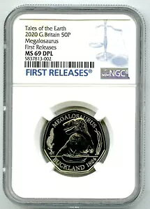 2020 �C�M���X 50P NGC MS69 DPL Megaolsaurs Dinosaur �t�@�[�X�g �����[�X �g�b�v �|�b�v