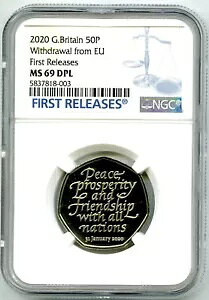 2020 �C�M���X 50P NGC MS69 DPL EU ����� EU ���E�̍ŏ��̃����[�X