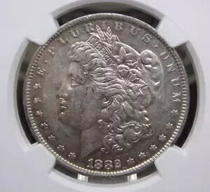 1882 O/S ���[�K�� �V���o�[ �h�� VAM-4 ���^ S $1 NGC AU55 #018 �g�b�v 100