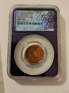 1960 $5 JJ Conway & Co Copper Bashlow Restrike NGC MS67RD TraderBea p[v RA
