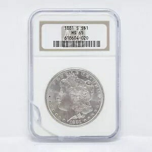 1881-S ���[�K�� �V���o�[ �_���[ NGC MS65 �_���[�W �P�[�X (slx5263)
