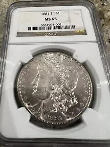 1881 S $1 [K Vo[ _[ NGC MS65 ??₩Ȕ\??̂tB[h??