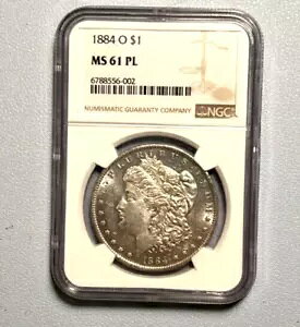 1884 O ���[�K�� �V���o�[ �_���[ - MS 61 PL - �u���X�g �z���C�g �J���I�t�� - NGC - ��������