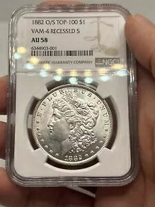 1882 O/S ���[�K�� �V���o�[ �_���[ VAM-4 NGC AU58!���ǂ��f�[�g���I�D�ꂽ�A�C�A�s�[��***