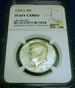 1970-S NGC PF69 * �X�^�[ �J���I 50C �P�l�f�B �n�[�t�_���[ #944-003