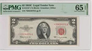 Fr 1512* (*A) 1953C $2 USN *03634976A PMG 65EPQ GEM CU bhV[@ʉ
