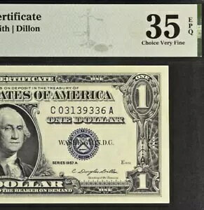 1957A $1 Vo[ؖ PMG 35EPQ - u[ V[ - Fr 1620