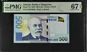 �A���o�j�A 500 Leke 2020 P 77 a Superb Gem UNC PMG 67 EPQ TOP POP