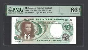 tBs 5 Piso 1949 (ND 1969) P143b N000686 ʃO[h 66