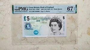 CMX P#391c 2002 5 |h Sign.Bailey PMG 67 Gem UNC