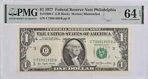 PMG Choice Unc 64 EPQ $1 1977 �y���V���x�j�A�B�t�B���f���t�B�A �č��A�M������s���� Fr#1909-C