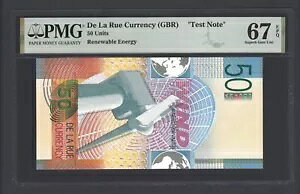 De La Rue (GBR)�A50 ���j�b�g�A�Đ��\�G�l���M�[�A�u�e�X�g�m�[�g�vUNC �O���[�h 67