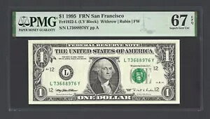 čAMx 1 h 1995 Fr#1922-L (LY ubN) UNC O[h 67