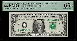 US 1 h 1974 PMG 66 EPQ UNC Fr #1908-B FRN j[[N