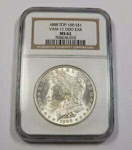 1888 P NGC MS62 VAM 11 DDO EAR |�����K�� �h����� - 1 �č��h�� �R�C�� #40408A