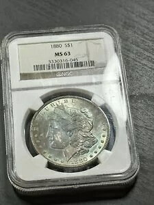 1880 P ���[�K�� �V���o�[ �h�� NGC MS63 �����X�^�[ �g�[�� �g�[�j���O �R�C�� (Slab2366)