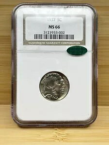 1937 obt@[ jbP 5c MS66 nCO[h NGC CAC BEAUTY