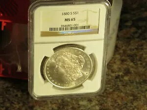 ���[�K�� �V���o�[ �_���[ 1880 S MS 65 NGC ���邭����
