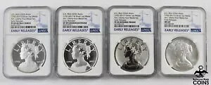 4 �Z�b�g: 2017 American Liberty .999 Fine Silver 1oz ���_�� NGC PF69 �E���g�� �J���I