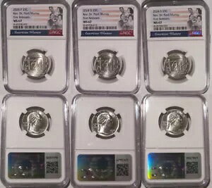 2024 P D S Dr Pauli Murray 25c NGC MS 67 �A�����J���q�N�H�[�^�[�̃t�@�[�X�g�����[�X