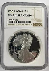 1994-P $1 �V���o�[ �A�����J�� �C�[�O���� NGC �ɂ���� PF69 �E���g�� �J���I�Ƃ��ăO���[�f�B���O����܂����B�L�[�f�[�g�I