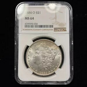 1884 O ���[�K�� �V���o�[ �_���[ $1 NGC MS64 �Â������� BU ���C���{�[ �g�[��
