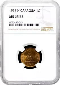 �j�J���O�A 1 �Z���^�{ 1938�ANGC MS65 RB�A�u�R���h�o (1912 - 1990)�v�|�b�v 3/1
