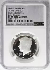 2019-S �P�l�f�B �V���o�[ �v���[�t �n�[�t�_���[ NGC PF70 �E���g�� �J���I 50c �����