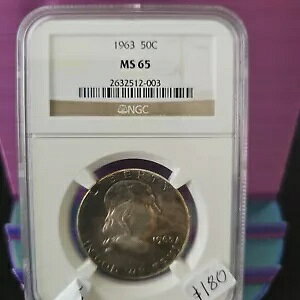 1963 MS 65 tN n[t_[ NGC 50c - W[ g[jO