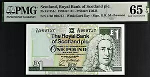 XRbgh 1 |h 1992 1997 PMG 65 EPQ Lord Ilay Gem  351c