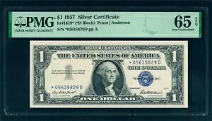 1957 $1.00(KEY-STAR D) Vo[ؖm[g~V PMG-65Epq.!!