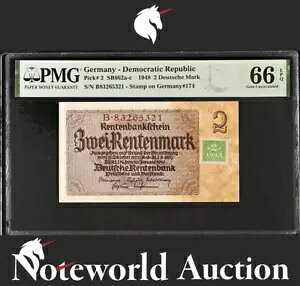 hCc勤a 2 hCc}N 1948 P 2 UNC PMG 66 EPQ 2nd TOP POP