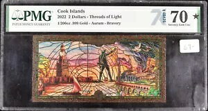 2022 NbNACh $2 Xbh Iu Cg uCu[ 1/200oz 999 S[h PMG 70 X^[