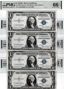 1935 D $1 �V���o�[�ؖ����u�i���[�o�b�N�v X 16859989-94 E PMG ������ 1 �I�����Ă�������