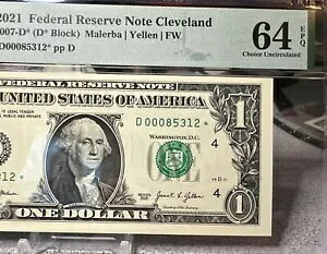 ?? 2021 $1 �h���X�^�[ - FRN D/?? �u���b�N (�N���[�u�����h �hD�h) PMG 64 EPQ LOW #