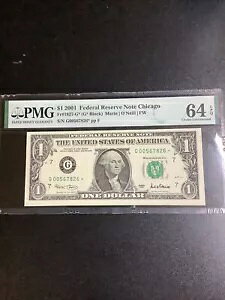 STAR NOTE - PMG Graded 64EPQ $1 2001 FR1927-G* ʐ^̒ʂƂĂfGȎł