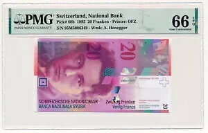 XCX 20 tP 1995 PMG MS 66 EPQ WF