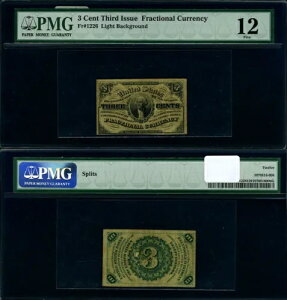FR�B 1226 3 c.�� 3 �� �������� ���邢�w�i PMG Fine12