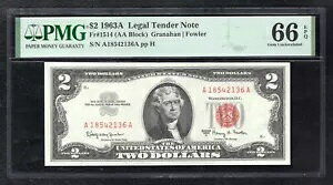 FRB 1514 1963-A $2 @ʉݕč PMG Ζ-66EPQ