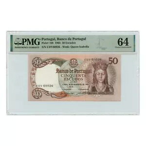 *jcr_m* �|���g�K�� - 50 ESCUDOS 28.02.1964 P. 168 - MS64 *���z�z*