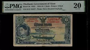 �^�C 1 �o�[�c 1936 PMG 20 P # 26 �T�C�A�����{ Wmk: �O���̏�