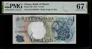 K[i 1 ZfB 1971 PMG 67 EPQ UNC sbNԍ 10d V[Y G/33 PMG l 3/2