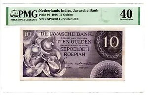 オランダ インディーズ デ ジャバシュ バンク 10 グルデン 1946 ピック 90。PMG エクストラ ファイン 40。