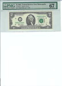 2003 $2 FRN FR1937-I PMG 67 EPQA~lA|X S/N I66631450!!!